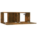 vidaXL Comodă TV stejar fumuriu 80x30x30 cm lemn prelucrat