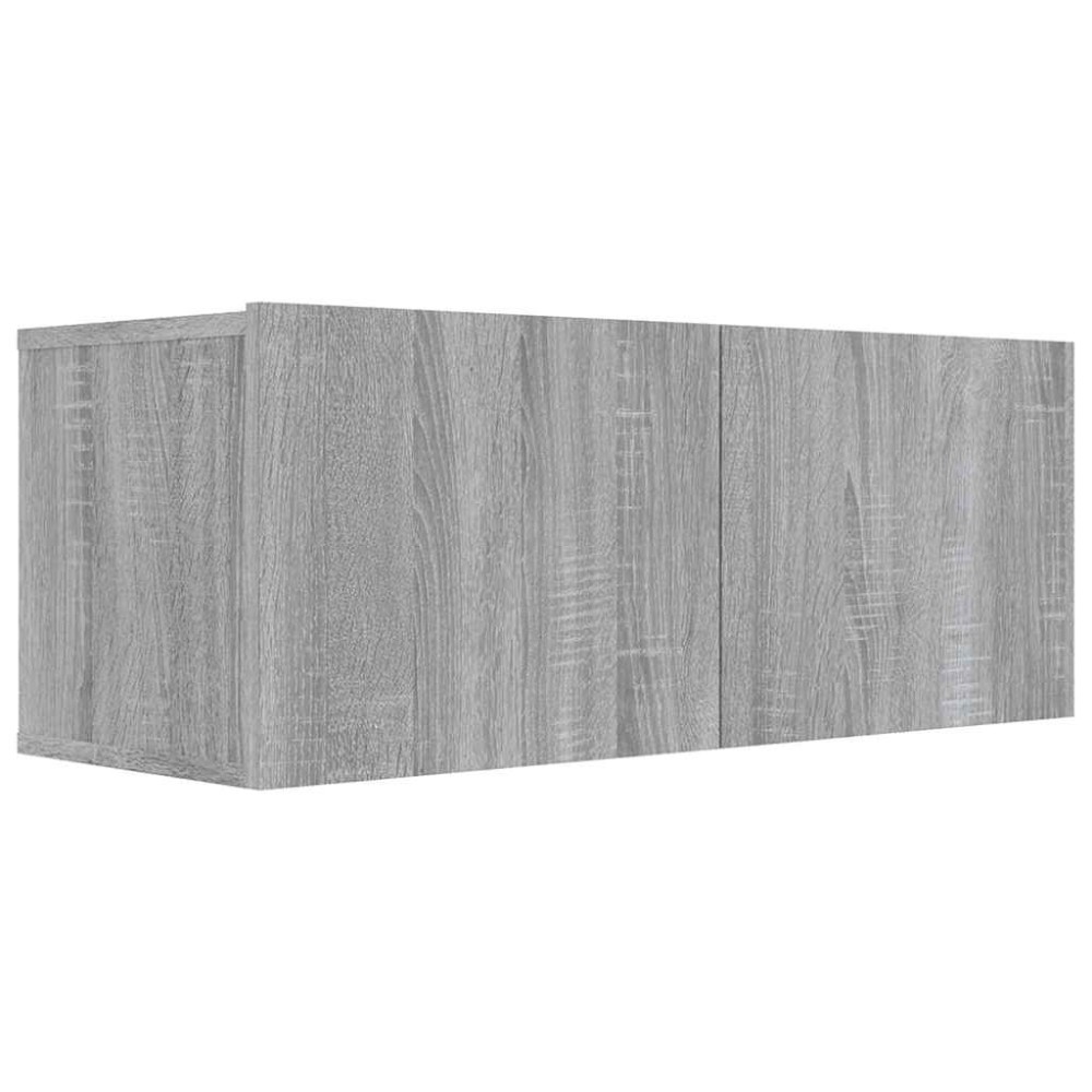vidaXL Comodă TV, gri sonoma, 80x30x30 cm, lemn prelucrat
