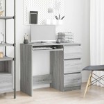 vidaXL Birou, gri sonoma, 90x45x76 cm, lemn prelucrat