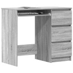 vidaXL Birou, gri sonoma, 90x45x76 cm, lemn prelucrat