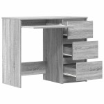 vidaXL Birou, gri sonoma, 90x45x76 cm, lemn prelucrat