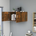 vidaXL Dulap de perete, stejar fumuriu, 80x39x40 cm, lemn prelucrat