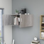 vidaXL Dulap de perete, gri sonoma, 80x39x40 cm, lemn prelucrat vidaXL Dulap de perete, gri sonoma, 80x39x40 cm, lemn prelucrat