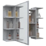 vidaXL Dulap de baie cu oglindă gri sonoma 80x20,5x64 cm lemn compozit vidaXL Dulap de baie cu oglindă gri sonoma 80x20,5x64 cm lemn compozit