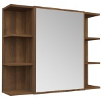 vidaXL Dulap de baie cu oglindă stejar maro 80x20,5x64cm lemn compozit vidaXL Dulap de baie cu oglindă stejar maro 80x20,5x64cm lemn compozit