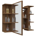 vidaXL Dulap de baie cu oglindă stejar maro 80x20,5x64cm lemn compozit vidaXL Dulap de baie cu oglindă stejar maro 80x20,5x64cm lemn compozit
