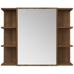 vidaXL Dulap de baie cu oglindă stejar maro 80x20,5x64cm lemn compozit vidaXL Dulap de baie cu oglindă stejar maro 80x20,5x64cm lemn compozit