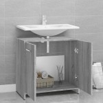 vidaXL Dulap de baie, gri sonoma, 60x33x60 cm, lemn prelucrat