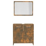 vidaXL Set de mobilier de baie, stejar fumuriu, lemn prelucrat vidaXL Set de mobilier de baie, stejar fumuriu, lemn prelucrat