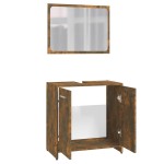 vidaXL Set de mobilier de baie, stejar fumuriu, lemn prelucrat vidaXL Set de mobilier de baie, stejar fumuriu, lemn prelucrat