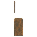 vidaXL Set de mobilier de baie, stejar fumuriu, lemn prelucrat vidaXL Set de mobilier de baie, stejar fumuriu, lemn prelucrat
