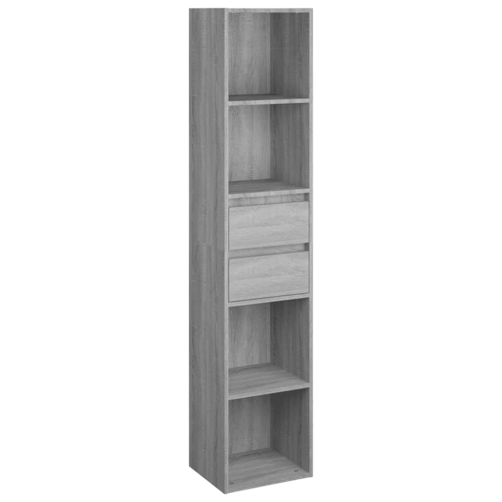 vidaXL Bibliotecă, gri sonoma, 36x30x171 cm, lemn prelucrat