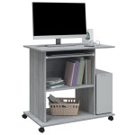 vidaXL Birou pentru computer, gri sonoma, 80x50x75 cm, lemn prelucrat
