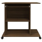vidaXL Birou, stejar maro, 80x50x75 cm, lemn prelucrat