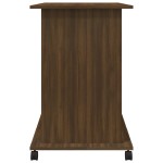 vidaXL Birou, stejar maro, 80x50x75 cm, lemn prelucrat
