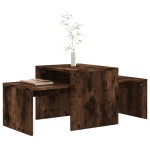 vidaXL Set măsuță de cafea stejar fumuriu 100x48x40 cm lemn prelucrat vidaXL Set măsuță de cafea stejar fumuriu 100x48x40 cm lemn prelucrat