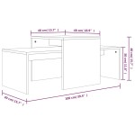 vidaXL Set măsuță de cafea stejar fumuriu 100x48x40 cm lemn prelucrat vidaXL Set măsuță de cafea stejar fumuriu 100x48x40 cm lemn prelucrat