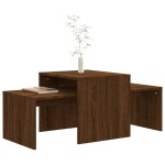 vidaXL Set măsuțe de cafea, stejar maro, 100x48x40 cm, lemn prelucrat vidaXL Set măsuțe de cafea, stejar maro, 100x48x40 cm, lemn prelucrat