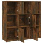 vidaXL Bibliotecă, stejar fumuriu, 90x30x90 cm, lemn prelucrat