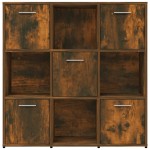 vidaXL Bibliotecă, stejar fumuriu, 90x30x90 cm, lemn prelucrat
