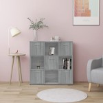 vidaXL Bibliotecă, gri sonoma, 90x30x90 cm, lemn prelucrat vidaXL Bibliotecă, gri sonoma, 90x30x90 cm, lemn prelucrat