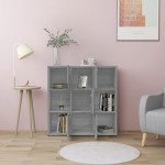 vidaXL Bibliotecă, gri sonoma, 90x30x90 cm, lemn prelucrat vidaXL Bibliotecă, gri sonoma, 90x30x90 cm, lemn prelucrat