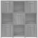 vidaXL Bibliotecă, gri sonoma, 90x30x90 cm, lemn prelucrat vidaXL Bibliotecă, gri sonoma, 90x30x90 cm, lemn prelucrat