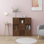 vidaXL Bibliotecă, stejar maro, 90x30x90 cm, lemn prelucrat vidaXL Bibliotecă, stejar maro, 90x30x90 cm, lemn prelucrat