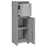 vidaXL Dulap de baie, gri sonoma, 30x30x95 cm, lemn prelucrat