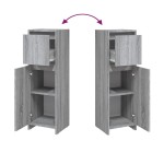 vidaXL Dulap de baie, gri sonoma, 30x30x95 cm, lemn prelucrat