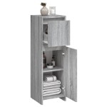 vidaXL Dulap de baie, gri sonoma, 30x30x95 cm, lemn prelucrat