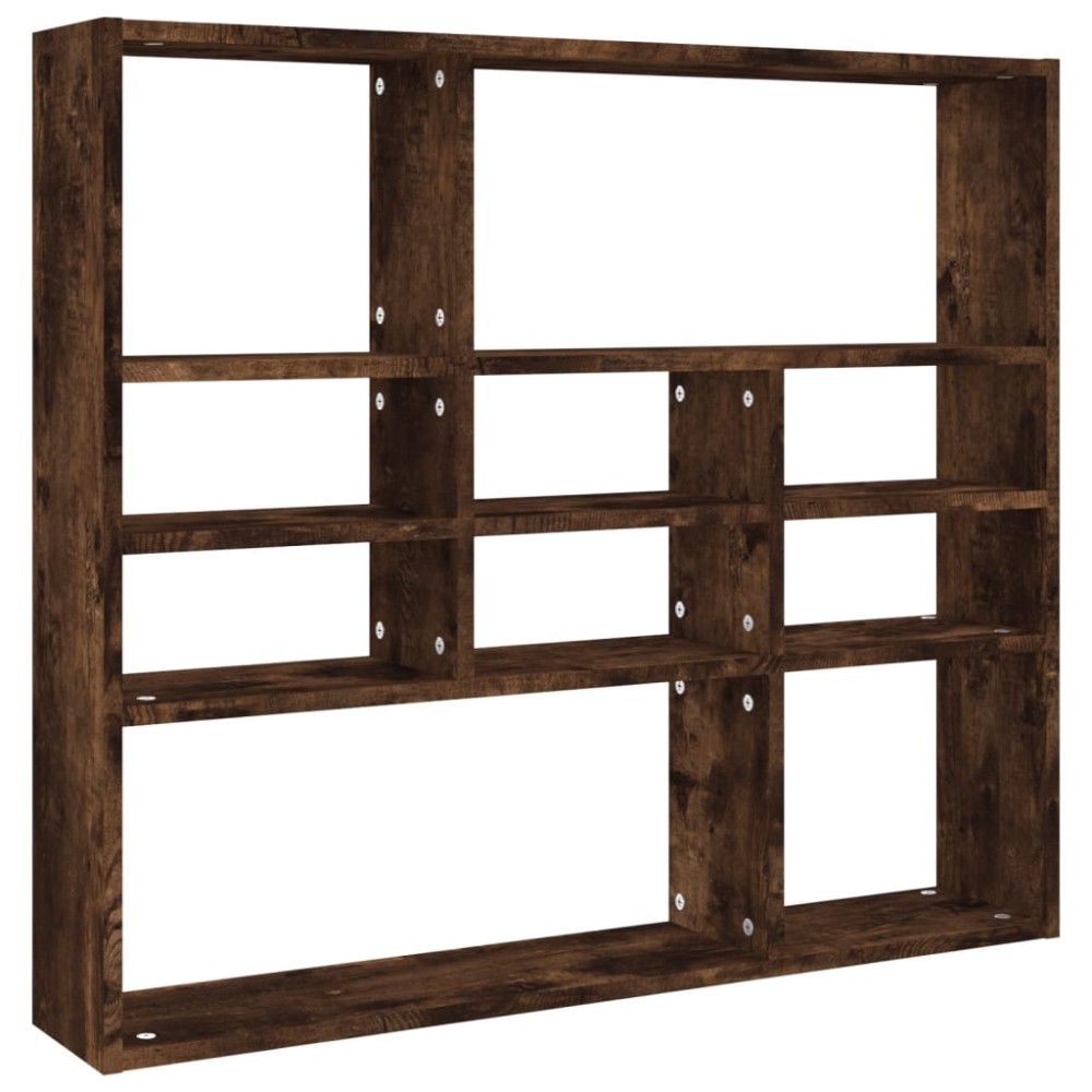 vidaXL Raft de perete, stejar fumuriu, 90x16x78 cm, lemn compozit