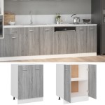 vidaXL Dulap inferior “Lyon”, gri sonoma, 60x46x81,5 cm vidaXL Dulap inferior “Lyon”, gri sonoma, 60x46x81,5 cm