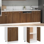 vidaXL Dulap inferior “Lyon”, stejar maro, 60x46x81,5 cm