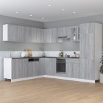 vidaXL Dulap inferior cu sertar “Lyon” gri sonoma 30x46x81,5cm vidaXL Dulap inferior cu sertar “Lyon” gri sonoma 30x46x81,5cm