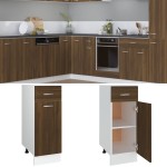 vidaXL Dulap inferior cu sertar “Lyon” stejar maro 30x46x81,5cm vidaXL Dulap inferior cu sertar “Lyon” stejar maro 30x46x81,5cm