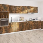 vidaXL Dulap inferior cu sertar “Lyon”, stejar fumuriu, 50x46x81,5 cm