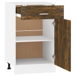vidaXL Dulap inferior cu sertar “Lyon”, stejar fumuriu, 50x46x81,5 cm