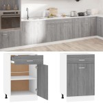 vidaXL Dulap inferior cu sertar “Lyon” gri sonoma 50x46x81,5cm vidaXL Dulap inferior cu sertar “Lyon” gri sonoma 50x46x81,5cm