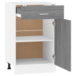 vidaXL Dulap inferior cu sertar “Lyon” gri sonoma 50x46x81,5cm vidaXL Dulap inferior cu sertar “Lyon” gri sonoma 50x46x81,5cm