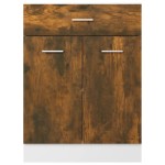 vidaXL Dulap inferior cu sertar “Lyon”, stejar fumuriu, 60x46x81,5 cm