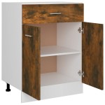 vidaXL Dulap inferior cu sertar “Lyon”, stejar fumuriu, 60x46x81,5 cm