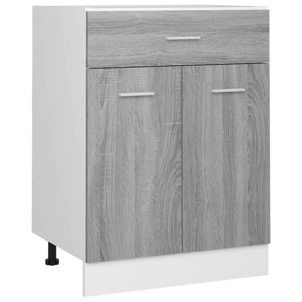 vidaXL Dulap inferior cu sertar “Lyon” gri sonoma 60x46x81,5cm