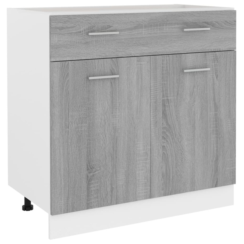 vidaXL Dulap inferior cu sertar “Lyon” gri sonoma 80x46x81,5cm