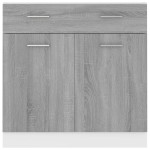 vidaXL Dulap inferior cu sertar “Lyon” gri sonoma 80x46x81,5cm vidaXL Dulap inferior cu sertar “Lyon” gri sonoma 80x46x81,5cm