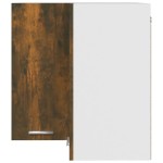 vidaXL Dulap de colț suspendat “Lyon”, stejar fumuriu, 57x57x60 cm