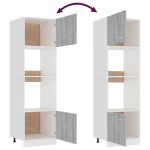 vidaXL Dulap cuptor microunde “Lyon”, gri sonoma, 60x57x207cm vidaXL Dulap cuptor microunde “Lyon”, gri sonoma, 60x57x207cm