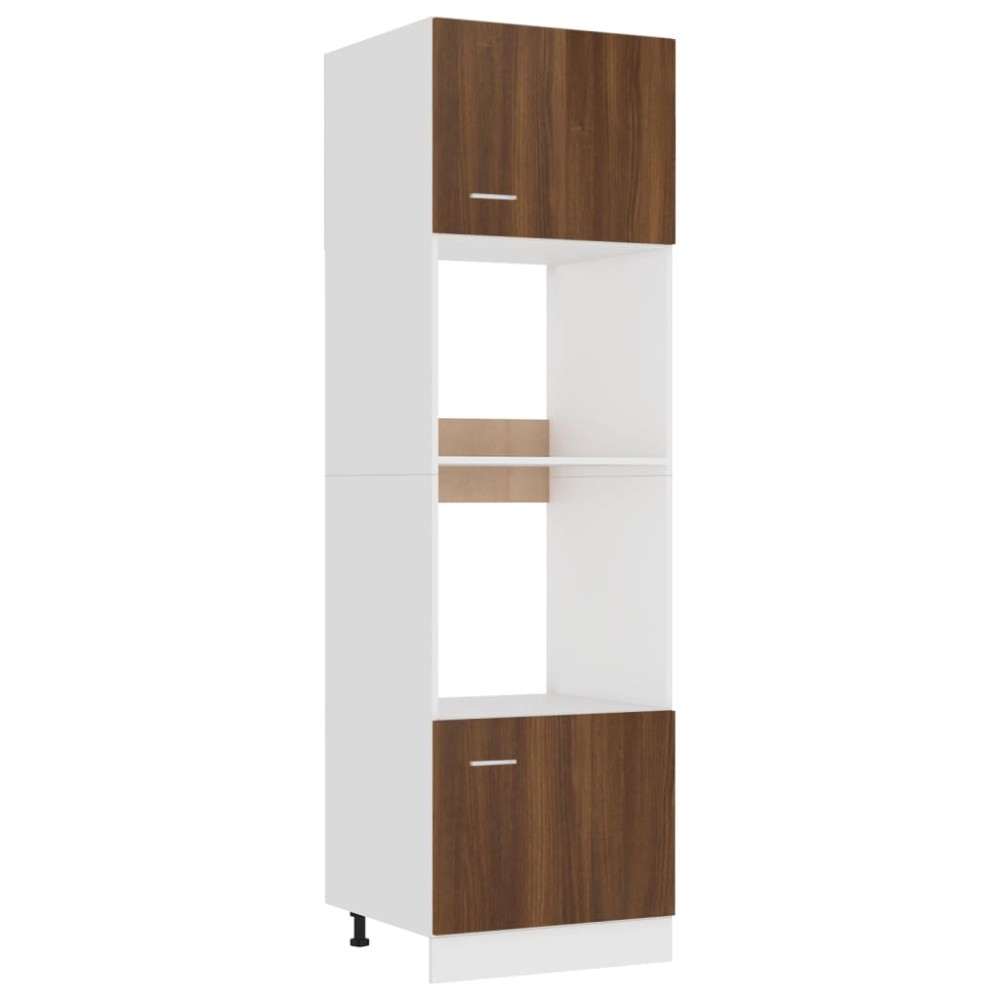 vidaXL Dulap cuptor microunde “Lyon” stejar maro 60x57x207 cm
