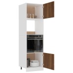 vidaXL Dulap cuptor microunde “Lyon” stejar maro 60x57x207 cm vidaXL Dulap cuptor microunde “Lyon” stejar maro 60x57x207 cm