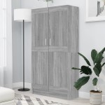 vidaXL Bibliotecă, gri sonoma, 82,5x30,5x150 cm, lemn prelucrat vidaXL Bibliotecă, gri sonoma, 82,5x30,5x150 cm, lemn prelucrat